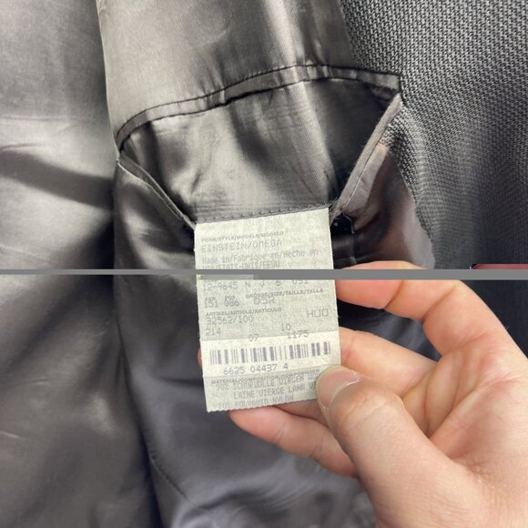 HUGO BOSS Jacket Blazer Einstein's / Omega 52 EU Grey / Green Sports Coat Wool - Picture 12 of 16